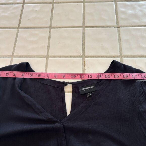 Lane Bryant Black Boho Bell Sleeve Whimsigoth Blouse – Size 20 - Picture 8 of 15